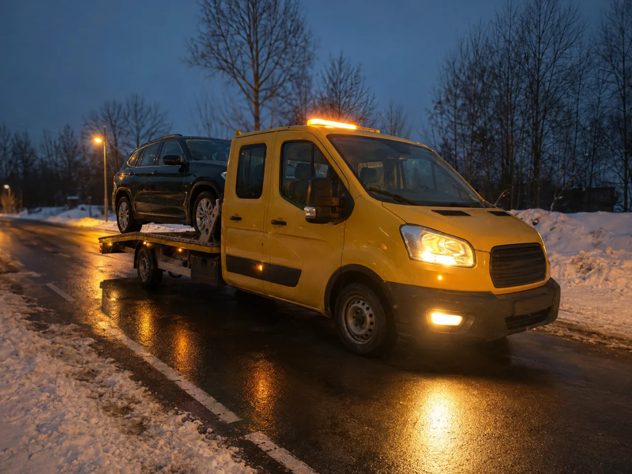 Pomoc drogowa po awarii nocą – rozruch akumulatora w Łomży